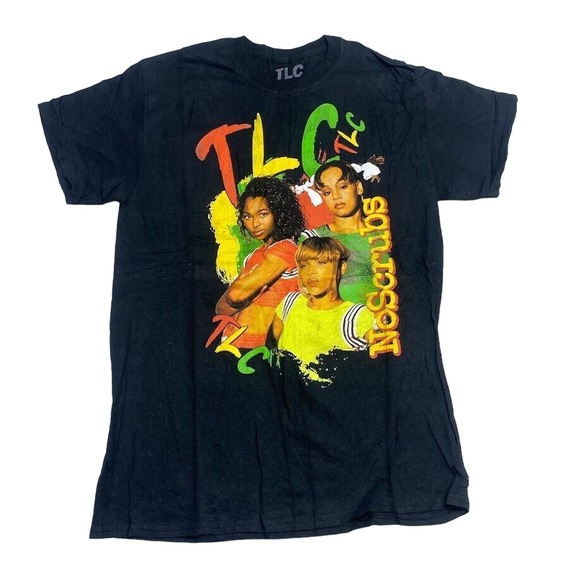 TLC Girl Group Music Graphic Tee Thrifted Vintage Style Size M - Picture 1 of 8